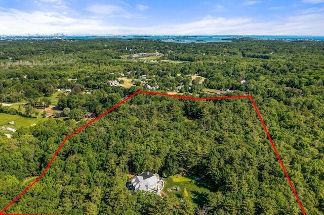 32-70 Lazell St, Hingham, MA 02043 - aerial view of property's location with property boundaries highlighted