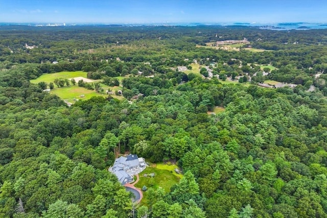 32-70 Lazell St, Hingham, MA 02043 - aerial overview of property's location with a forest