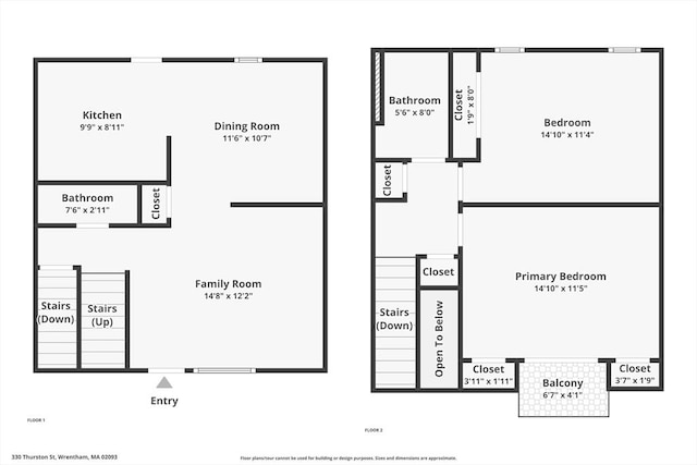 330 Thurston St Unit 330, Wrentham, MA 02093 - view of property floor plan