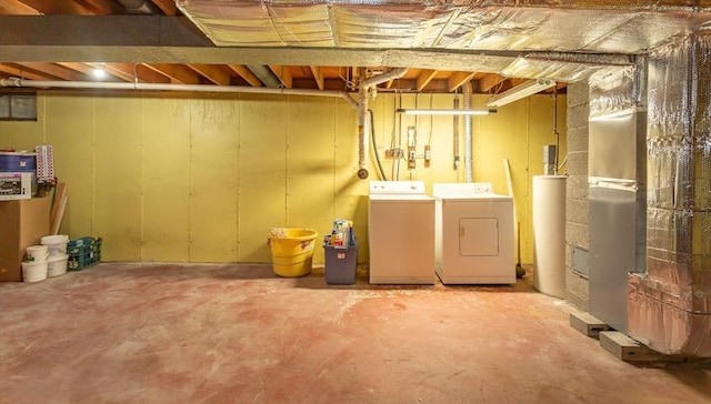 22 Bayview Ave, Berkley, MA 02779 - unfinished below grade area with washer and clothes dryer and water heater