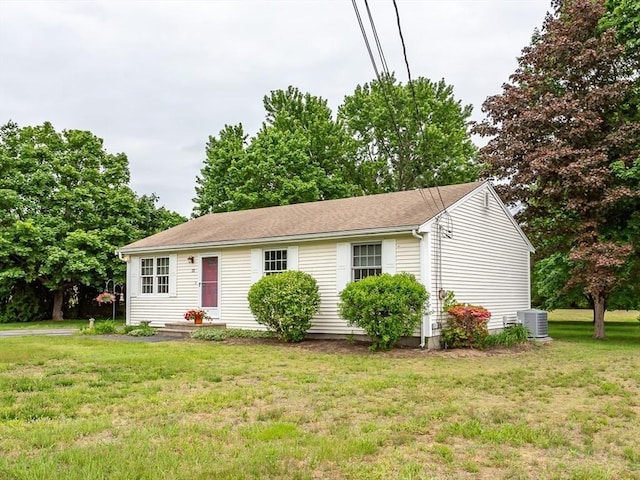22 Bayview Ave, Berkley, MA 02779 - single story home featuring central air condition unit and a front yard