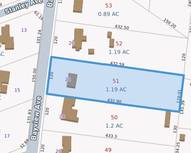 22 Bayview Ave, Berkley, MA 02779 - map of parcels