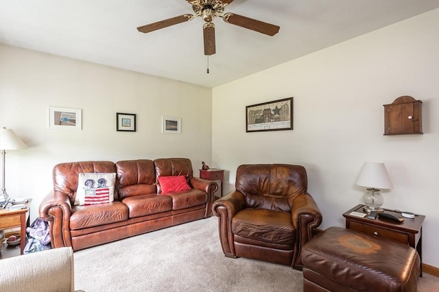 22 Bayview Ave, Berkley, MA 02779 - living area with carpet flooring and a ceiling fan