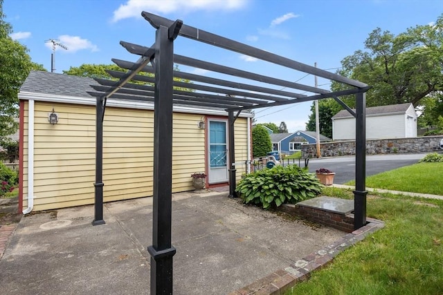 141 Hobart St, Braintree, MA 02184 - view of patio featuring a pergola