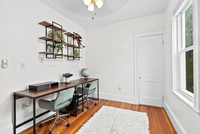 1 King St Unit 3, Boston, MA 02122 - office featuring light wood-style floors, ceiling fan, and baseboards