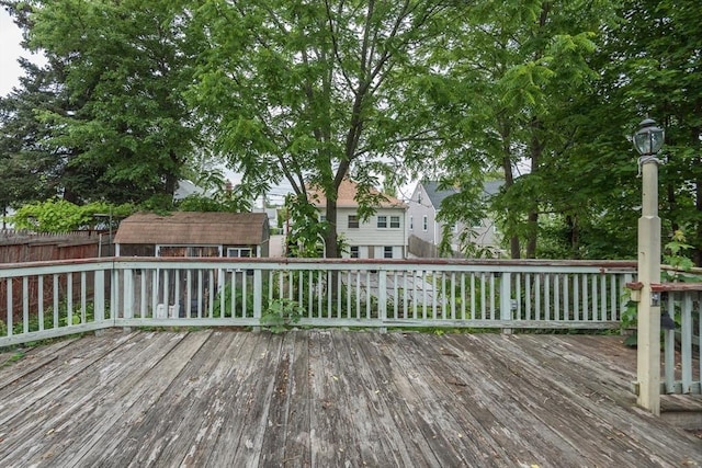 98 Safford St, Quincy, MA 02171 - deck featuring an outbuilding