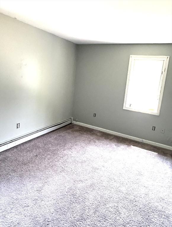 62 Musket, Mashpee, MA 02649 - carpeted empty room featuring a baseboard radiator and baseboards