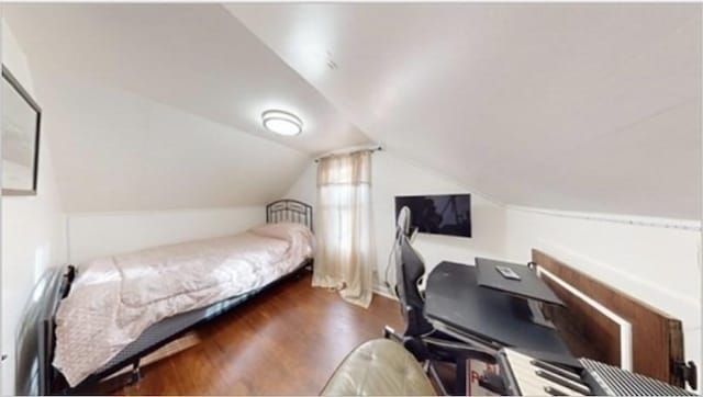 95 Prospect Street Ext, Westfield, MA 01085 - bedroom featuring wood finished floors, lofted ceiling, and a desk