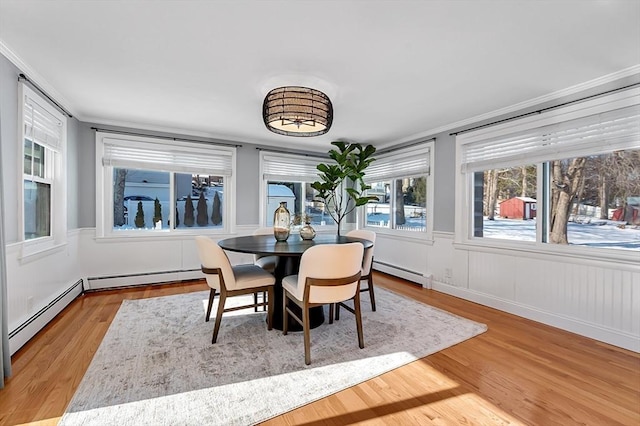 sunroom / solarium featuring baseboard heating