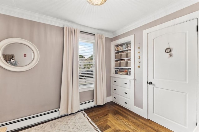 53 Avon St, Taunton, MA 02780 - entrance foyer featuring crown molding and a baseboard radiator