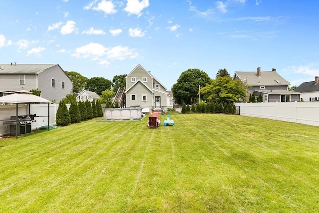 53 Avon St, Taunton, MA 02780 - view of yard with a gazebo and a residential view