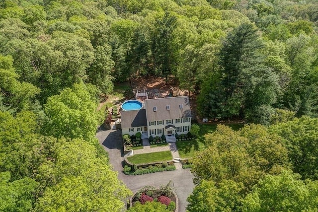 225 Walker St, Seekonk, MA 02771 - view from above of property with a forest