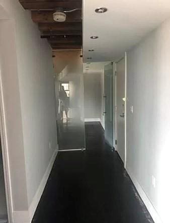 corridor with baseboards
