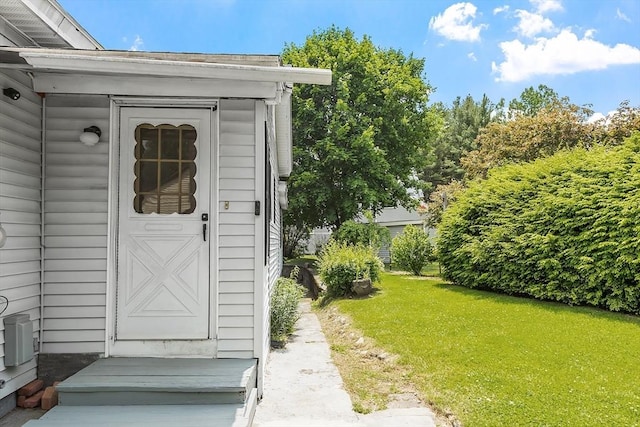 128 Arthur Ave, Athol, MA 01331 - view of exterior entry with a yard