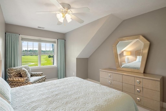 bedroom with ceiling fan