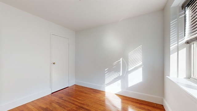 empty room with hardwood / wood-style floors