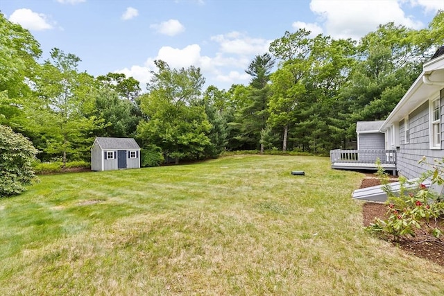 258 Plympton Rd, Plymouth, MA 02360 - view of green lawn with a deck