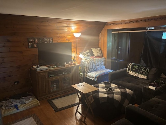 55 Canton St, Fitchburg, MA 01420 - living area with wood finished floors and wooden walls