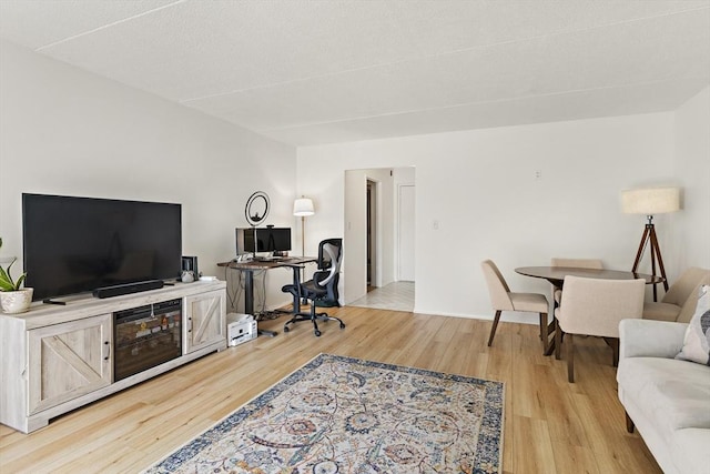 living room with light wood-style flooring