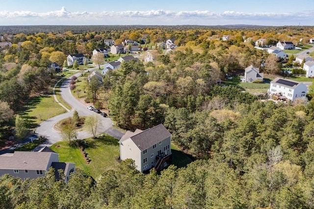 86 Pioneer Trl, Plymouth, MA 02360 - aerial overview of property's location with a heavily wooded area and nearby suburban area