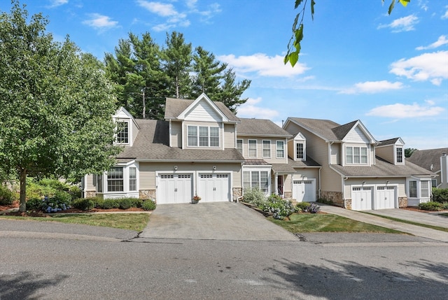 view of property with a garage