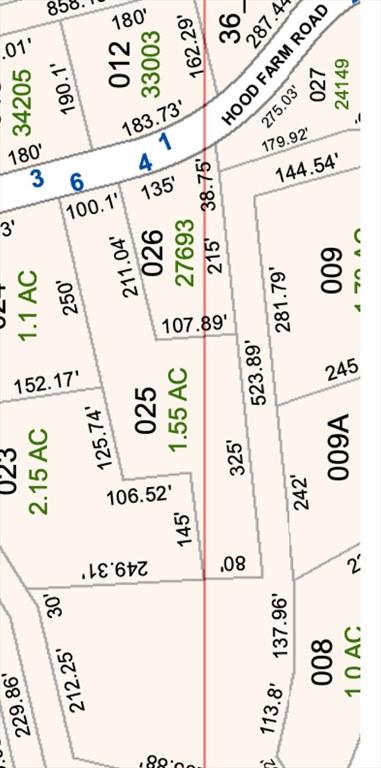 map showing property parcels