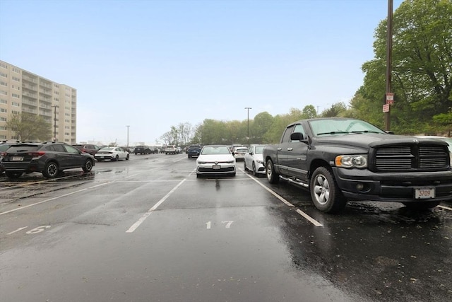 view of uncovered parking lot