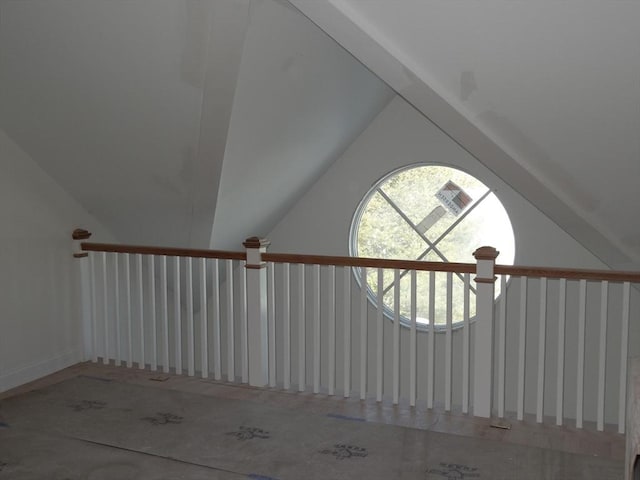 interior space with lofted ceiling