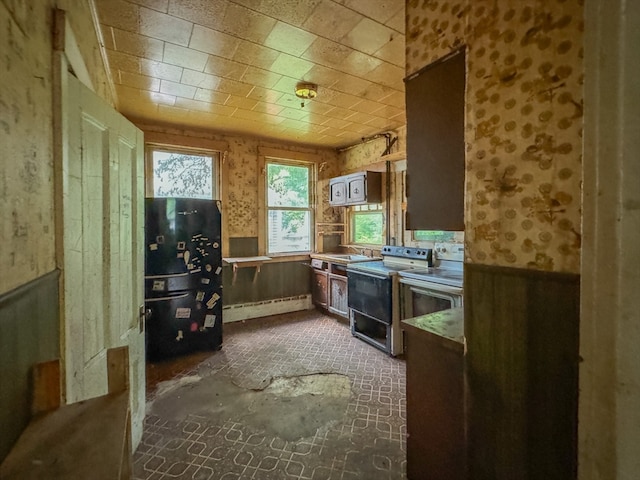 interior space with washer / clothes dryer