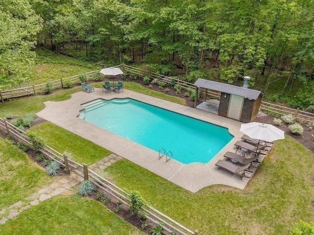 339 N St, Medfield, MA 02052 - view of swimming pool with a patio, an outbuilding, and outdoor dining area