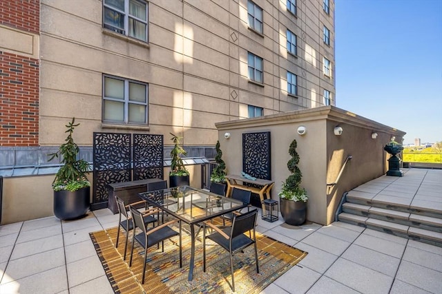 view of patio with outdoor dining space