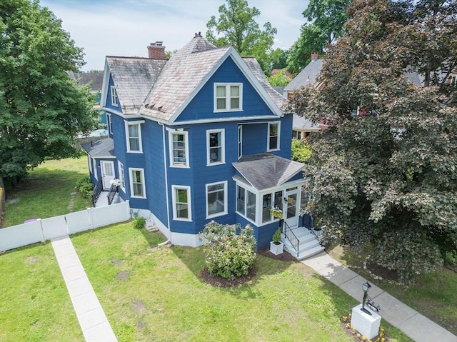 61 Fairfield Ave, Holyoke, MA 01040 - victorian home featuring a chimney