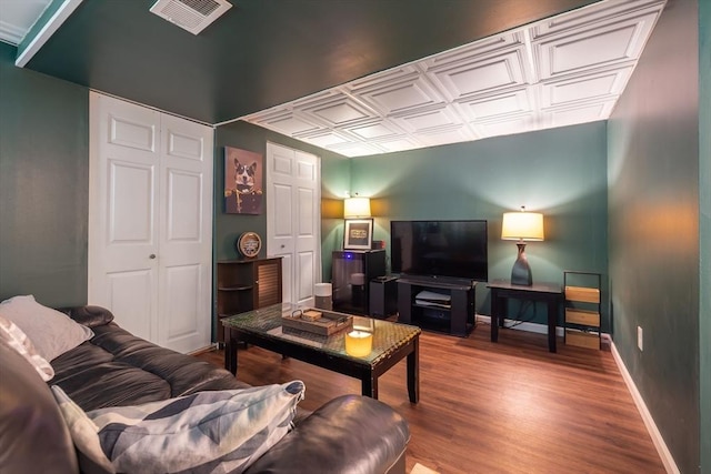 4 Charles River Rd, Medway, MA 02053 - living area featuring an ornate ceiling and wood finished floors