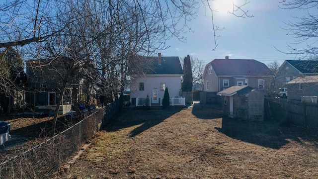 view of yard featuring cooling unit