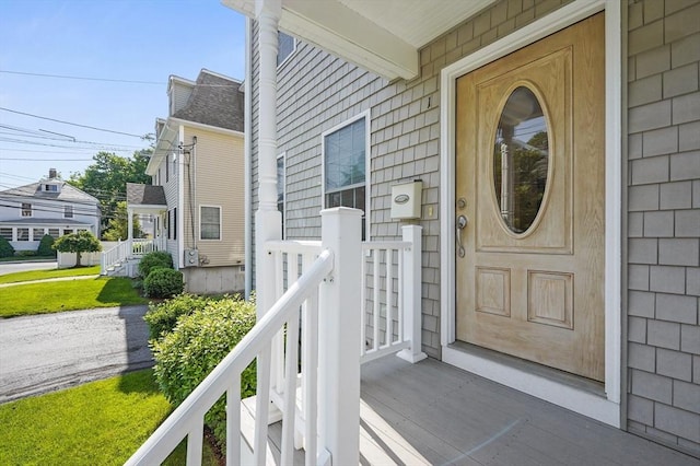 8 School St Unit 1, Waltham, MA 02452 - property entrance featuring a porch