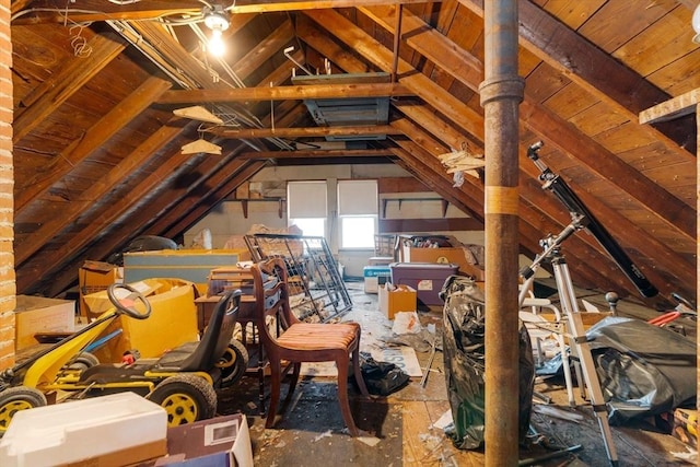 view of attic