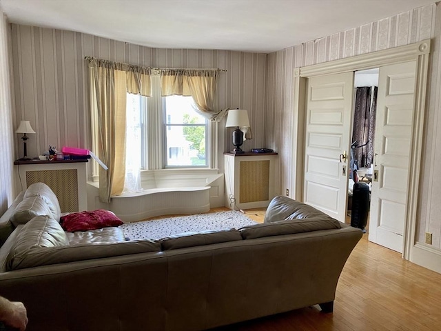 257 French St, Fall River, MA 02720 - living room with wood finished floors