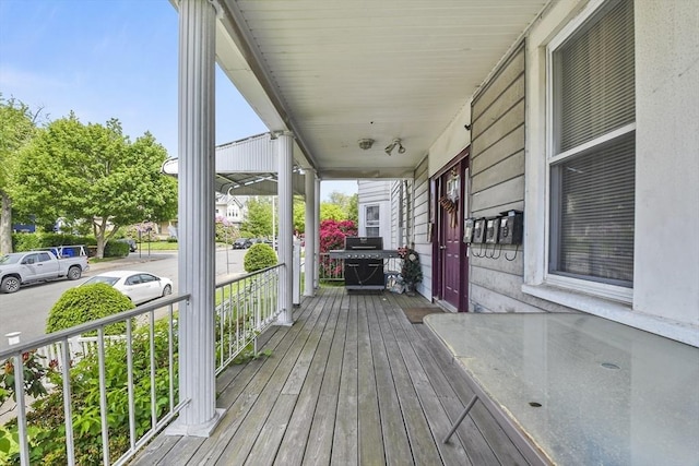 257 French St, Fall River, MA 02720 - wooden porch featuring area for grilling