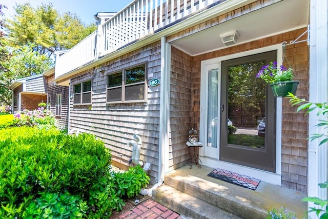 view of doorway to property