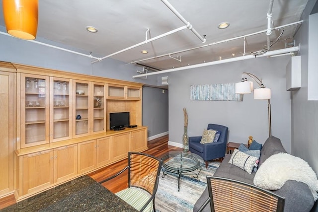 reception area with recessed lighting