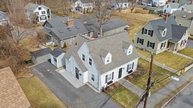 aerial view featuring a residential view