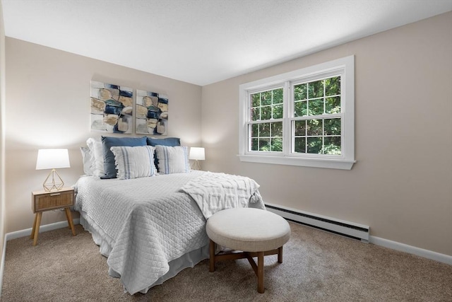 234 Low St Unit 16, Newburyport, MA 01950 - bedroom featuring baseboard heating and carpet