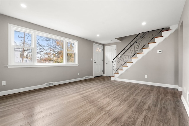 interior space featuring wood-type flooring