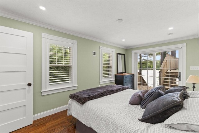 192 Furnace Ln, Pembroke, MA 02359 - bedroom with wood finished floors, baseboards, recessed lighting, and ornamental molding