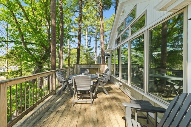 192 Furnace Ln, Pembroke, MA 02359 - deck with outdoor dining area
