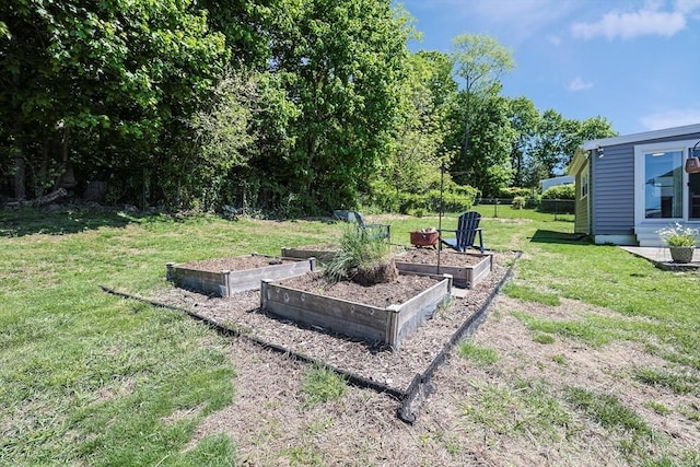 view of yard with a vegetable garden