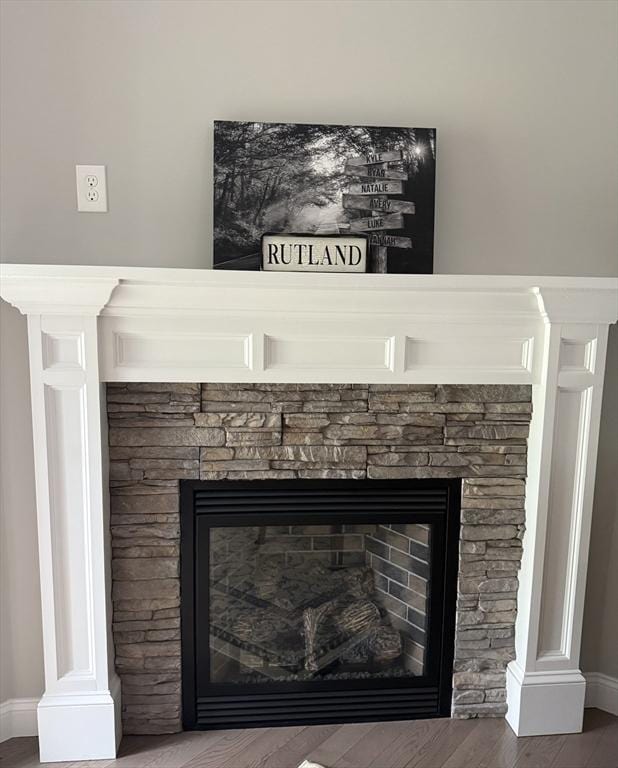 10 Soucy Dr Unit 10, Rutland, MA 01543 - detailed view of a fireplace and wood finished floors