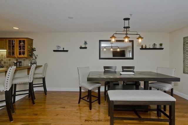 dining room featuring hardwood / wood-style flooring