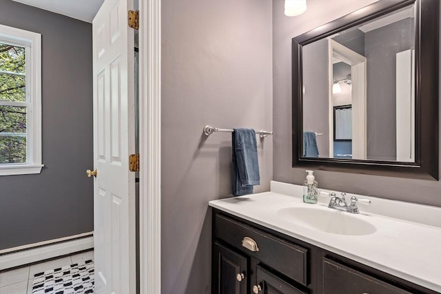 21 Boutwell, Andover, MA 01810 - bathroom with vanity and baseboard heating