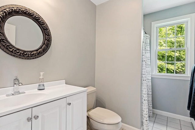 21 Boutwell, Andover, MA 01810 - full bath featuring vanity, tile patterned floors, and a shower with shower curtain